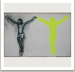 Achtung, Jesus 2006, akryl na plátně, 175x300 cm